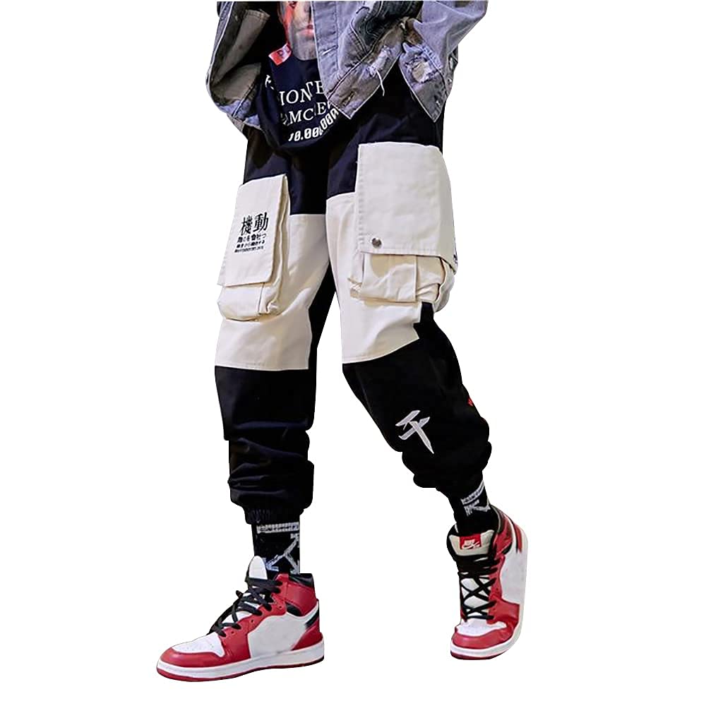 Niepce Inc Japanese Streetwear Mens Cargo Pants (Black-821 XL)