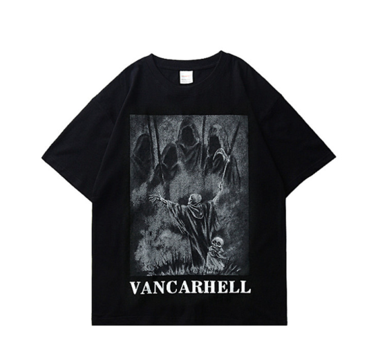 Oversized Skull Graphic T-Shirt